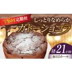 ふるさと納税 広島県 江田島市 【全6回定期便】【しっとりなめらか、サクサク感がクセになる！】ガトーショコラ7号(21cm) ケーキ チョコ バレンタイン ホワイ…