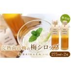 加工品等 完熟南高梅の無添加梅シロップ 275ml×2本