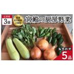 宮殿の厨房野菜 おまかせ定期便 3回 六月農園