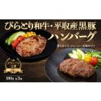 豚肉 ハンバーグ びらとり和牛 平取産黒豚ハンバーグ180g各…