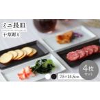 食器 グラス 皿 波佐見焼 十草彫りミニ長皿