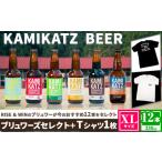 ふるさと納税 徳島県 上勝町 【ふるさと納税】KAMIKATZBEER ブリュワーズセレクト 12本 と Tシャツ セット XLサイズ RISE＆WIN 《30日以内に出荷予定(土日祝除…