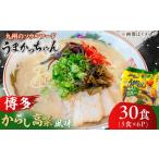 ふるさと納税 ラーメン とんこつ 福岡県 広川町 うまかっちゃん 博多 からし高菜風味 30食 (5袋×6パック) ラーメン とんこつ 乾麺 インスタント 袋麺 からし …