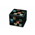 ふるさと納税 陶磁器・漆器・ガラス 和歌山県 高野町 三段重箱 黒内朱 市松友禅 お重 紀州漆器 重箱 3段 運動会 おせち料理 おせち お正月 年末年始 黒 YG5 市…