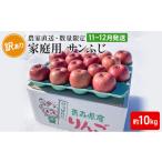ふるさと納税 りんご 青森県 鶴田町 No.5554-0203 農家直送 数量限定 11〜12月発送 家庭用 サンふじ 約 10kg 訳あり 果物 フルーツ 青森りんご シャキシャキ