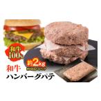 ショッピングふるさと納税 ハンバーグ ふるさと納税 牛肉 ハンバーグ 熊本県 八代市 九州産 和牛ハンバーグ パテ 計約2kg（約500g×4パック）