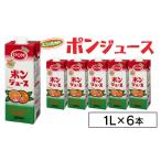 ふるさと納税 果汁飲料 みかん 茨城県 - えひめ飲料　ポンジュース1L×6本_ 果汁100％ 濃縮還元 みかん みかんジュース オレンジジュース フルーツジュース PO…