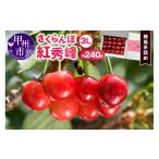 ふるさと納税 果物類 さくらんぼ 山梨県 甲州市 甲州市産大粒さくらんぼ童夢の「紅秀峰」簡易手詰め（約240g 3Lサイズ） 2026年発送 （DOM）B13-140