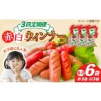 肉 3回定期便 ウインナー 赤白6袋セット