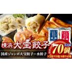 ふるさと納税 惣菜・レトルト 冷凍 神奈川県 横浜市 全て国産食材、銘柄豚使用 肉汁あふれる 横浜大宝餃子 もちもち国産ジャンボ大宝餃子30個ともちもち水餃子…