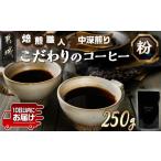 ふるさと納税 コーヒー コーヒー粉 宮崎県 都城市 焙煎職人こだわりのコーヒー 粉 250g 小分けパック(ジッパー・バルブ付) 中深煎り ポスト投函 みやこんじょ…
