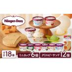 ふるさと納税 菓子 アイス 北海道 浜中町 ハーゲンダッツ『ミニカップ(6個)&クリスピーサンド(12個)セット』アイスクリーム アイス スイーツ デザート_H0016-…