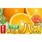 ふるさと納税 みかん・柑橘類 和歌山県 日高町  先行予約 手選果・訳あり 有田産の八朔 10kg（サイズ混合） 厳選館 《2026年1月下旬-2月下旬出荷》和歌山県 日…
