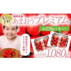ふるさと納税 いちご 福岡県 大木町 先行予約/2026年 大木町産 あまおう いちご 約270g×4パック《2026年2月以降順次発送》 イチゴ 苺 果物 おすすめ 福岡…