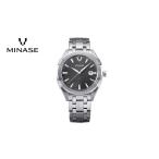 ふるさと納税 時計 メンズ腕時計 秋田県 湯沢市 MINASE時計 Uruga42 ブレスレットタイプ(UG03-M01NGY-SSB) 協和精工株式会社 F11935