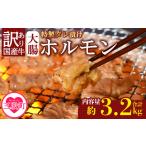 牛肉 ホルモン 訳あり 牛ホルモン大腸 特製タレ漬け 計3.2kg
