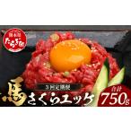 馬肉 定期便 3回 馬さくらユッケ 250g