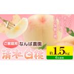 ふるさと納税 もも 岡山県 浅口市 桃 もも 2026年先行予約 ご家庭用 清水白桃 約1.5kg ( 6玉 前後 ) 《2026年7月上旬-7月下旬頃出荷》なんば農園 岡山県 浅口…