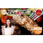 ふるさと納税 肉 ハンバーグ 北海道 恵庭市  定期便：全2回 阿部精肉店の味付き和牛ハンバーグ 130g×10個 ｜オンライン 申請 ふるさと納税 北海道 恵庭 手作…