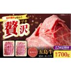五島牛焼肉セット 肩ロース バラ 700g