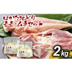 鶏肉 モモ はかた地どりモモムネセット2kg 1kg×2p