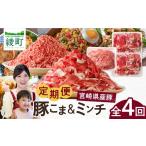 豚肉 セット 豚こま&ミンチ1.5kg 全4回定期便