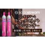 ふるさと納税 雑貨・日用品 岐阜県 土岐市 ソーダストリーム クイックコネクトガスシリンダー 新規購入用 60L 2本セット MDN005 ガスシリンダーの取り扱いにつ…