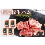 肉 ハム No.1419 舞桜豚の生ハム レギュラー 100g×4袋