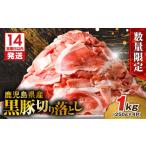 ふるさと納税 豚肉 鹿児島県 鹿児島市  生活応援 ＋黒豚丼の素 1P 期間限定 14営業日以内に発送 数量限定 鹿児島県産 黒豚切り落とし 1kg　K025-001_02_cp
