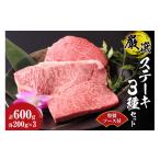 牛肉 セット ステーキ 3種セット 合計600g