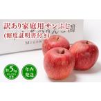 ふるさと納税 りんご 青森県 平川市 年内発送 訳あり 家庭用サンふじ約5kg(糖度証明書付き) 那由多のりんご園・平川市産