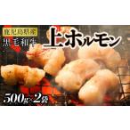 牛肉 ホルモン 産黒毛和牛 上ホルモン小腸500g×2袋