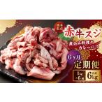 牛肉 6ヶ月定期便 赤牛スジ1kg 合計6kg