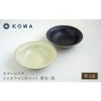 食器 グラス 皿 波佐見焼 カラービスク リムボウル2色セット