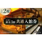 入場券 優待券 歴史3館 共通入館券 大人2枚