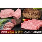 牛肉 ステーキ 定期便 年4回 佐賀牛が3ヶ月に1回届く定期便