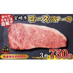 ふるさと納税 牛肉 ステーキ 宮崎県 小林市 内閣総理大臣賞 4大会連続受賞 宮崎牛 ロースステーキ 750g(牛肉 黒毛和牛 畜産農家応援 ロース ステーキ 赤身 …