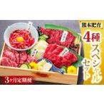馬肉 3ヶ月定期便 馬刺し 4種スペシャルセット