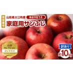 ふるさと納税 りんご 山形県 大江町 《先行受付》特別栽培 訳あり 家庭用サンふじ約10kg 2026年1月〜発送予定 025-021