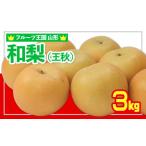 ふるさと納税 梨 山形県 山形市 フルーツ王国山形 和梨 (王秋) 秀品 3kg 令和7年産先行予約 FS24-777