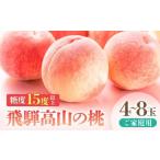 ふるさと納税 もも 岐阜県 高山市  2026年発送・先行受付 訳あり 飛騨の桃（4-8玉）糖度15度以上 品種おまかせ ご家庭用｜桃 もも 極上の甘さ 濃厚な甘さ 甘い…