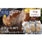 ショッピングふるさと納税 ハンバーグ ふるさと納税 肉 ハンバーグ 大分県 津久見市 おおいた和牛ハンバーグ おおいた和牛100% ハンバーグ 約70g×14個 合計約1kg | 和牛ハンバーグ ハンバーグステ…