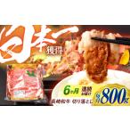 牛肉 6回定期便 長崎和牛 切り落とし 800g