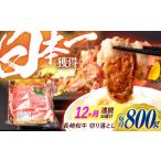 牛肉 12回定期便 長崎和牛 切り落とし 800g