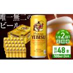 ふるさと納税 ビール 大分県 日田市  全2回定期便 サッポロ ヱビスビール 500ml×24缶　合計48缶 日田市 ／ 株式会社綾部商店　ビール サッポロ お酒 酒 日田 …