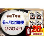 米 ヒノヒカリ 6ヶ月定期便 令和7年産 白米
