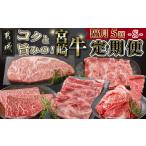 牛肉 モモ コクと旨味の宮崎牛定期便 隔月5回
