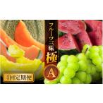 メロン メロン赤肉 定期便 4回コース フルーツ三昧