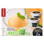 菓子 アイス ジャージーメロンアイス メロン畑から 500ml×2…