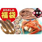 ふるさと納税 魚貝類 北海道 鹿部町  定期便 全4回お届け 北海道の海鮮 おたのしみ福袋 訳あり ズワイガニ入り 冷凍 5種 最大2.5〜3kg